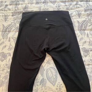 lululemon athletica Black Leggings with High Waistband and Performance Fabric
